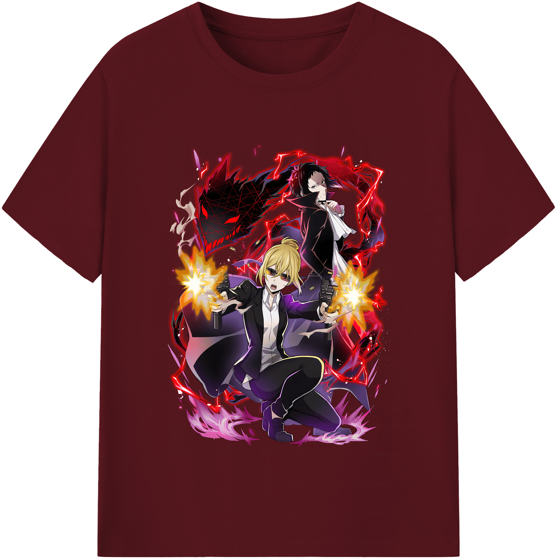 （画像用） 文豪ストレイドッグス Bungo Stray Dogs 綿100％半袖Tシャツ（フロントプリント）